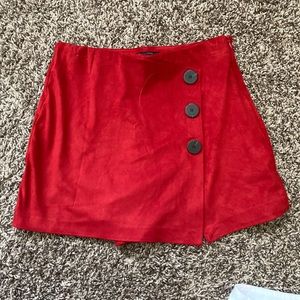 Red Short Skort from Zara